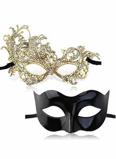 Masquerade Mask for Couples, Mardi Gras Venetian Side flower Mask, Ball Masks, Metal Prom Women Men (2 PCS) - pzsku/Z76B01E8AAAF66D412DB8Z/45/_/1673079045/a38f795f-8721-4cec-a193-70622ae39399