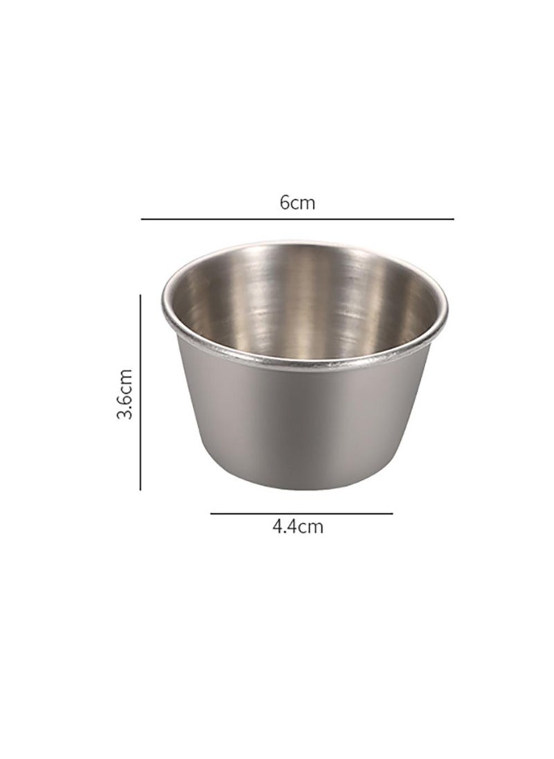 Sweet seven - Carbon Steel Egg Tart and Pudding Molds - Set of 10 Mini Cups for Chocolate Molten, Cupcakes, Cakes, and Cookies - Nonstick Round Bakeware Tumblers - 6 x 4.4 x 3.6 cm Size - Image 1