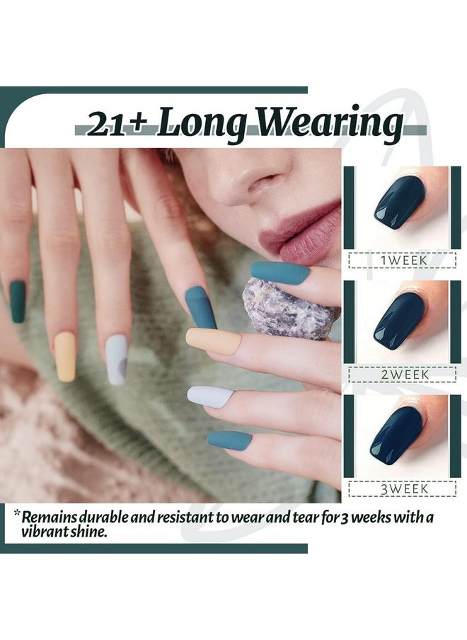 JEWHITENY - JEWHITENY 45 Pcs Gel Nail Polish Kit, Soak off Nail Lamp Gel Polish Starter Kit with 2pcs Glossy & Matte Top Coat and 2pcs Base Coat Gifts for Women - Image 1