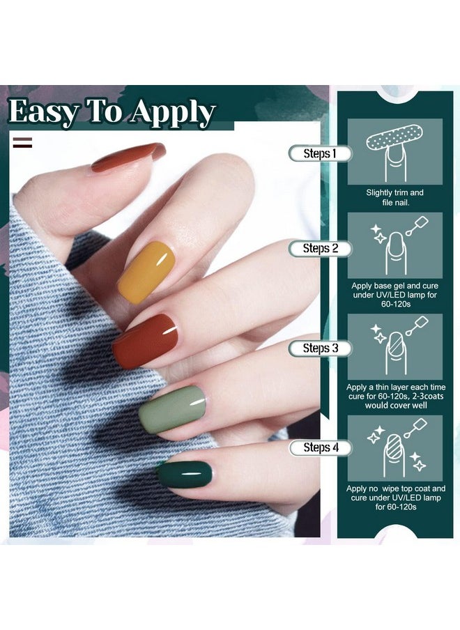 JEWHITENY - JEWHITENY 45 Pcs Gel Nail Polish Kit, Soak off Nail Lamp Gel Polish Starter Kit with 2pcs Glossy & Matte Top Coat and 2pcs Base Coat Gifts for Women - Image 1