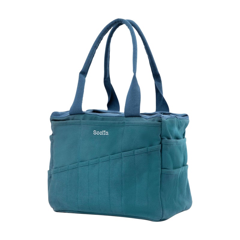 Soolla Studio Bag: Pottery Tool Bag & Craft Storage, Art Supply Organizer, Washable Tote, Knitting Yarn, Crochet Projects, 30 Pockets, 20+ Canvas Colors, Gift For Artists & Teachers (Aquamarine) - Image 4