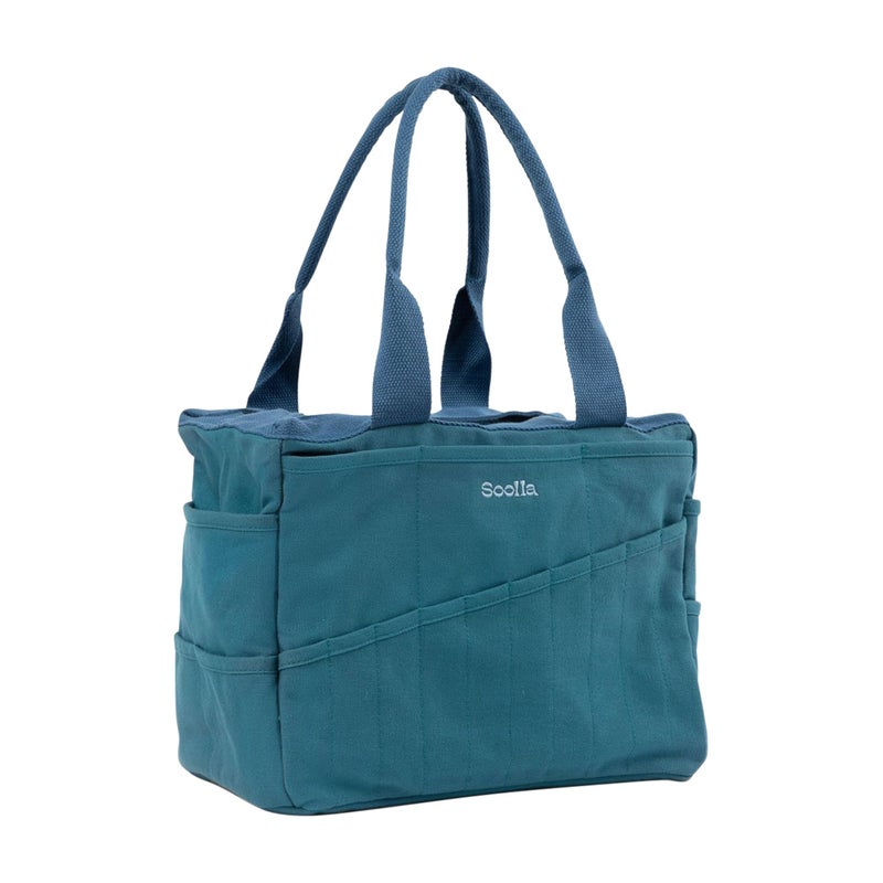 Soolla Studio Bag: Pottery Tool Bag & Craft Storage, Art Supply Organizer, Washable Tote, Knitting Yarn, Crochet Projects, 30 Pockets, 20+ Canvas Colors, Gift For Artists & Teachers (Aquamarine) - Image 2
