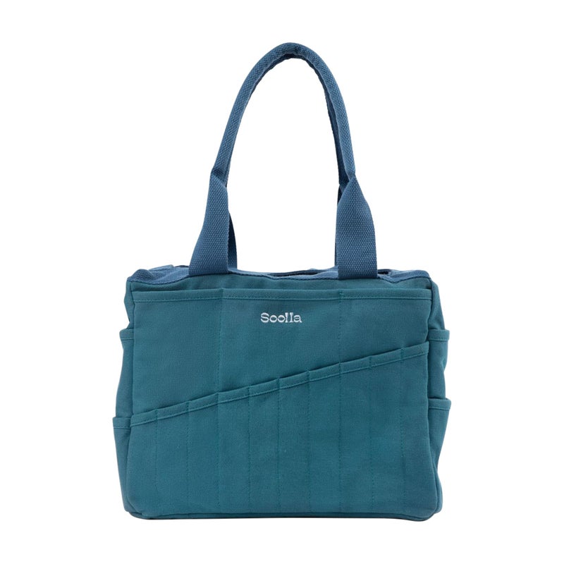 Soolla Studio Bag: Pottery Tool Bag & Craft Storage, Art Supply Organizer, Washable Tote, Knitting Yarn, Crochet Projects, 30 Pockets, 20+ Canvas Colors, Gift For Artists & Teachers (Aquamarine) - Image 1