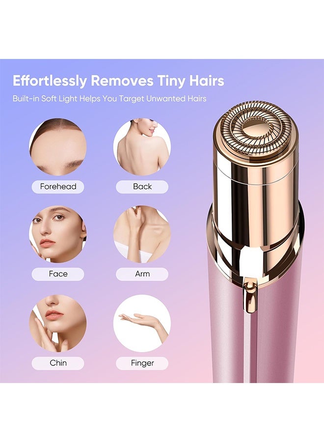 Ocean Facial Hair Removal for Women, Painless Epilator Hair Remover Device with 2 Pcs Replacement Heads, USB Rechargeable Face Electric Razor and Trimmer for ladies Lip, Chin, Arms - Image 2