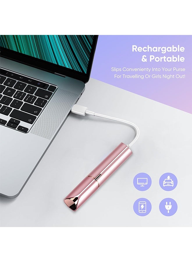 Ocean Facial Hair Removal for Women, Painless Epilator Hair Remover Device with 2 Pcs Replacement Heads, USB Rechargeable Face Electric Razor and Trimmer for ladies Lip, Chin, Arms - Image 3