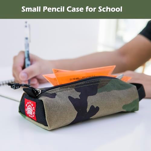 RE ROUGH ENOUGH Rough Enough Small Pencil Case Pouch Bag for Adults Boys Girls Kids School Stationary Art Supplies Office Camo Cordura - Image 2