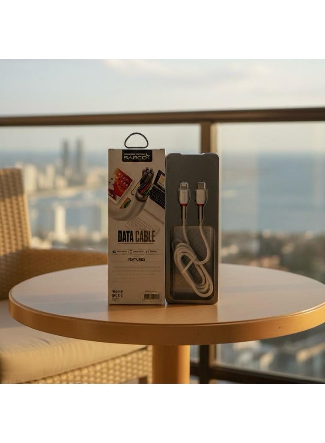 كابل بيانات عالي السرعة من نوع USB Type-C إلى Lightning - متين وعالمي للمزامنة/الشحن - Image 2