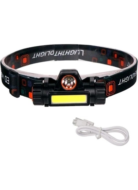 Dumonline 1200 Lumen Waterproof Cob LED Head Lamp Rechargeable Head Flashlight Magnet Head Work Lamp  - Image 1