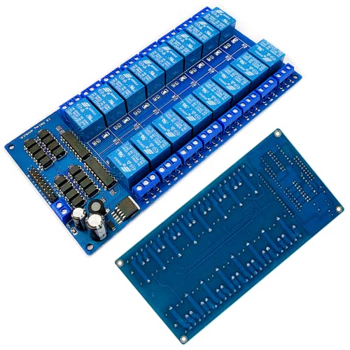 DEVMO 12V 16-Channel Relay Interface Board Module Optocoupler LED LM2576 Power Compatible with Ar-duino DIY Kit PiC ARM AVR - Image 1