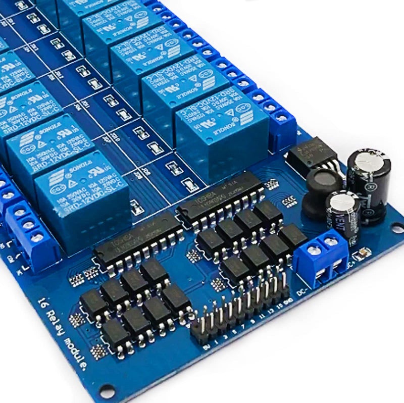 DEVMO 12V 16-Channel Relay Interface Board Module Optocoupler LED LM2576 Power Compatible with Ar-duino DIY Kit PiC ARM AVR - Image 5