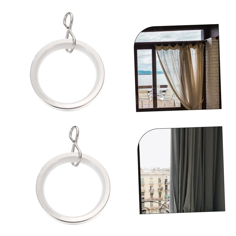 40 Pack Stainless Steel Curtain Ring Clips Heavy Duty Drapery Hooks - Image 5