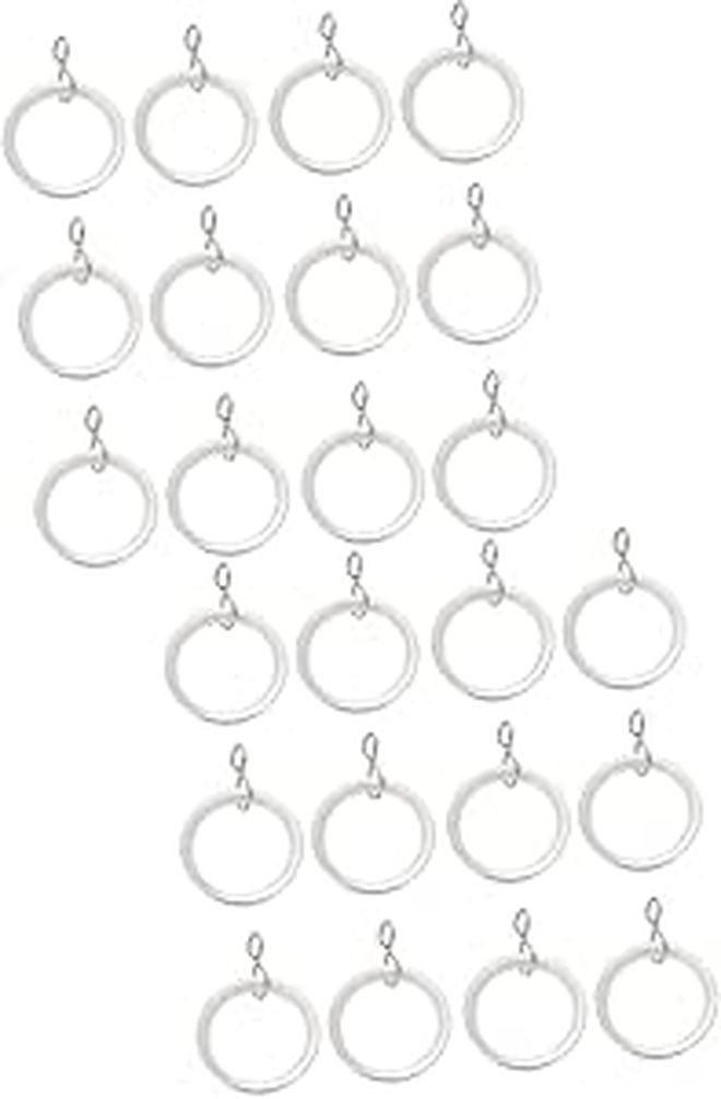 40 Pack Stainless Steel Curtain Ring Clips Heavy Duty Drapery Hooks - Image 1