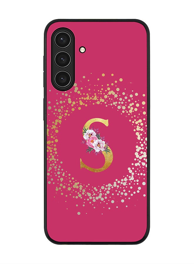 Stylizedd For Samsung Galaxy A17 / A17 4G Case,Slim fit Camera Protection, Shockproof Thin Phone cover  - Custom Monogram Floral - S ( Deep Pink )
