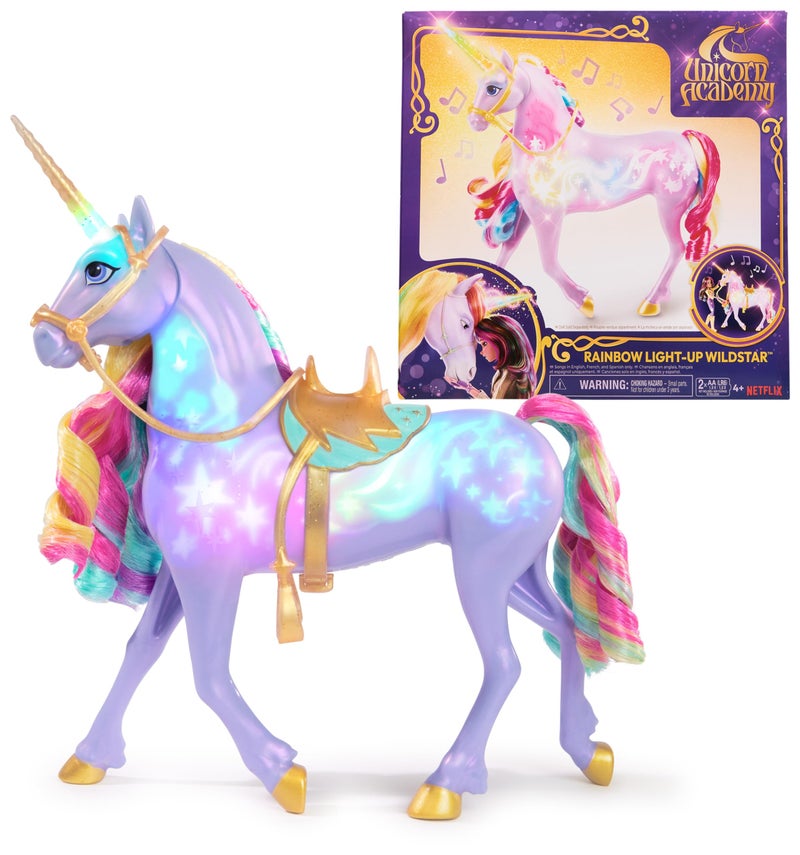 Unicorn Academy, Interactive Rainbow Light-up Wildstar with Lights, Sounds & Music, Dolls & Unicorn Toys for Girls Ages 4 and up - Image 1