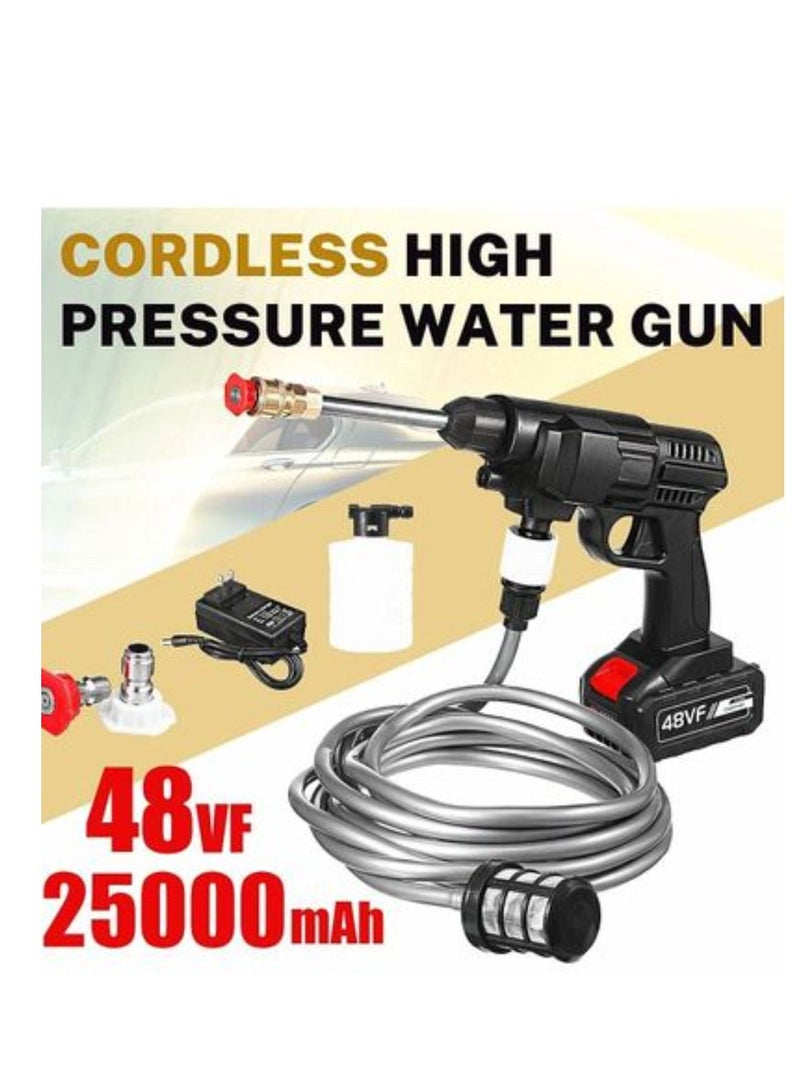 Portable 48V 25000mAh 30Bar Cordless High Pressure Car Washer with Nozzles Water Gun Set Garden Cleaning Jet Car Washing Machine - Image 2
