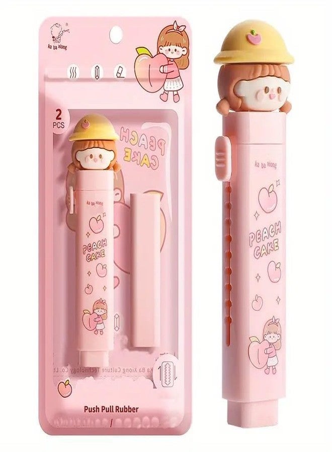 24 Pcs Pencil and Pack of 2 Cartoon Cutter Shaped Design Eraser Set for Birthday Return Gift (Pencil + Peace Cake) - Image 5