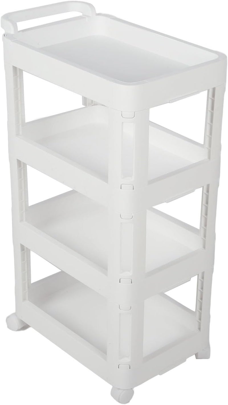 Rolling Storage Cart with Wheels, 4 Tiers Portable Mobile Utility Cart, Organizer Shelf for Snack, Craft, Makeup, Baby, Ideal for Living Room Kitchen Classroom Dorm (823) - Image 4