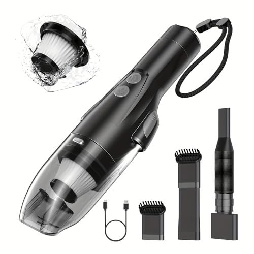 WHITESTARALL Portable Wireless Vacuum Cleaner with Blower & Suction | 2 Modes | Handheld Lightweight for Car | Home | Office | Foldable Design (White Drum Long Stick & Short Convertible Suction 15,000pa) - Image 2