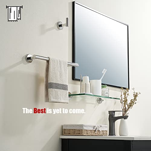 JQK Chrome Towel Bar, 15 Inch 304 Stainless Steel Thicken 0.8mm Towel Rack Bathroom, Towel Holder Polished Finished Wall Mount, Useable Length 12 Inch, TB110L12-CH - Image 4