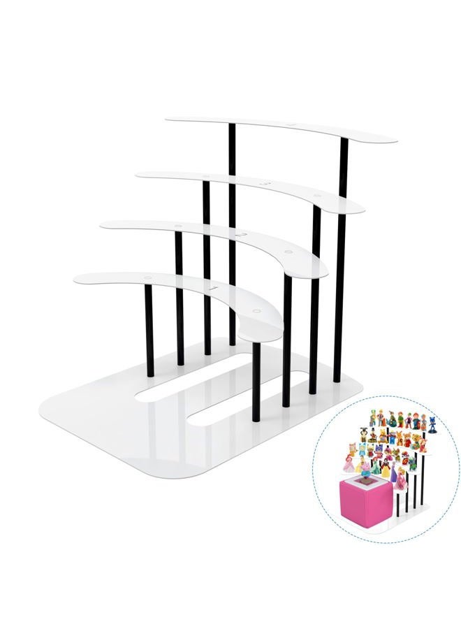 Riuog Metal Bracket for Toniebox,Desk Stand for Tonies Figures 20-30pcs Storage,Metal Display Stage for Toniebox Player,Children's Room Decorations and Gifts (White) - Image 2