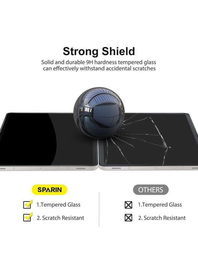 Sparin 2 Pack Screen Protector for Samsung Galaxy Tab S11/ S10 Lite/ S10 FE/ S9 FE/ S9, (11"& 10.9") Tempered Glass Compatible with S Pen, Case Friendly, Anti-Scratches - Image 5