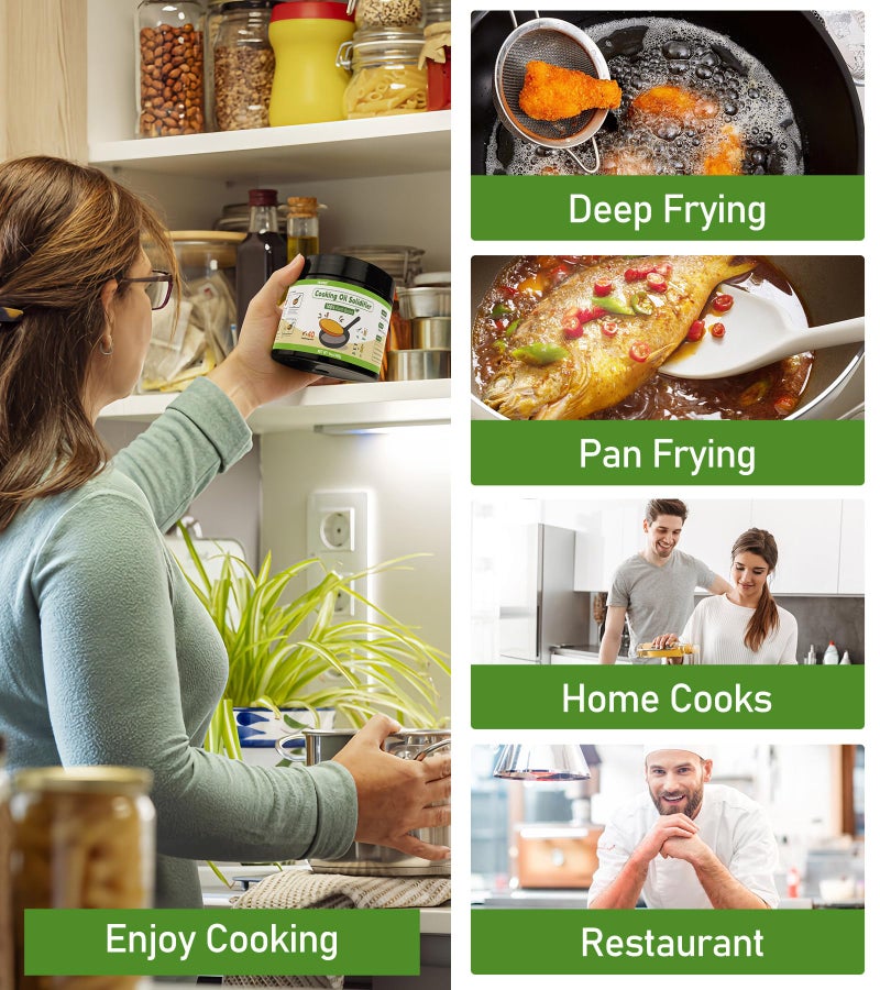 يو لوف إم في Cooking Oil Solidifier، يجمد حتى 40 كوب من الفوضى، مسحوق تجميد زيت الطهي المستخدم 100% نباتي، صلب للتخلص من الدهون في المطبخ - Image 4