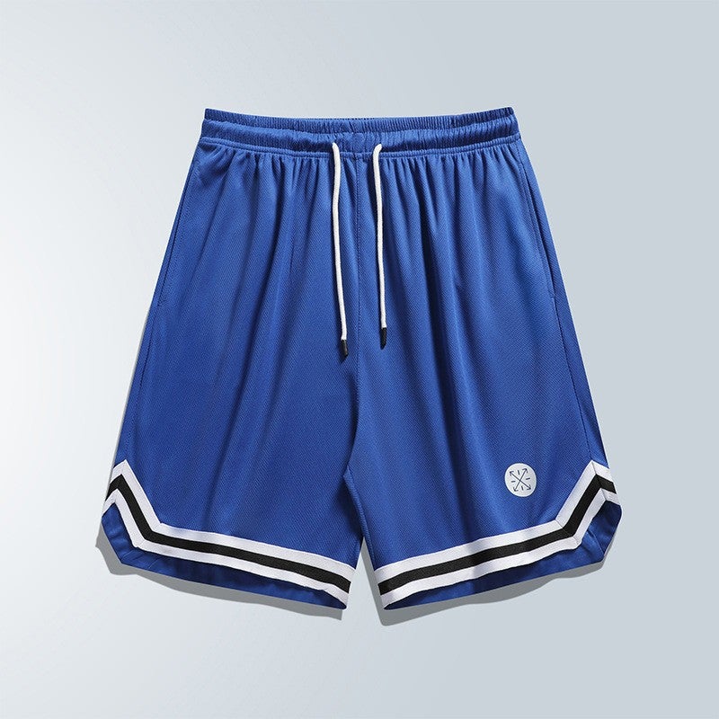 Summer Loose Casual Shorts Mens Five-point Pants Thin Breathable Quick-drying Six-point Pants Outdoor Large Pants Beach Pants Blue-marked  - Image 1