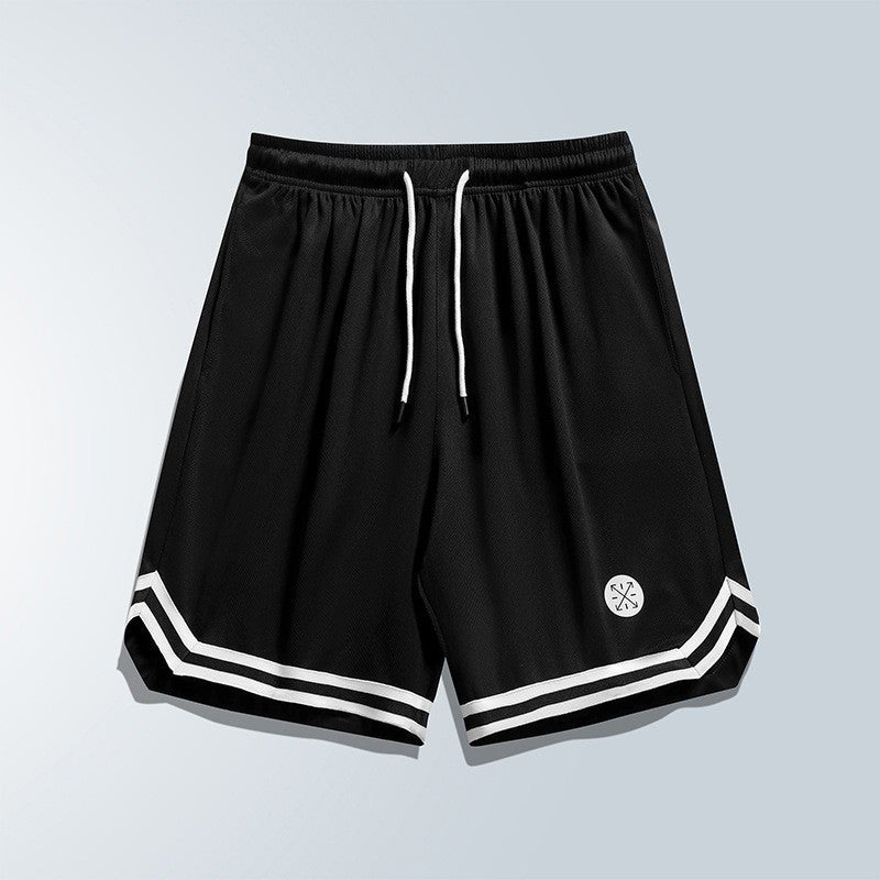 Summer Loose Casual Shorts Mens Five-point Pants Thin Breathable Quick-drying Six-point Pants Outdoor Large Pants Beach Pants Blue-marked  - Image 3