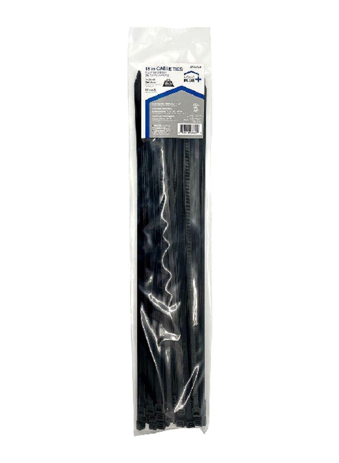 Home Plus 50-Piece Self-Locking High Quality Weather Resistant Cable Ties Set Black 8 Inch LH-HD-450-18-BK - Image 2