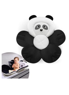 Excefore Baby Bath Pad for Sink, Soft Panda Cushion Mat Bath Seat for Sink Bathtub, Essentials Shower Gift for Infant Newborn, Black  - Image 1