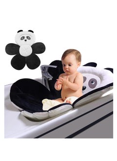 Excefore Baby Bath Pad for Sink, Soft Panda Cushion Mat Bath Seat for Sink Bathtub, Essentials Shower Gift for Infant Newborn, Black  - Image 2