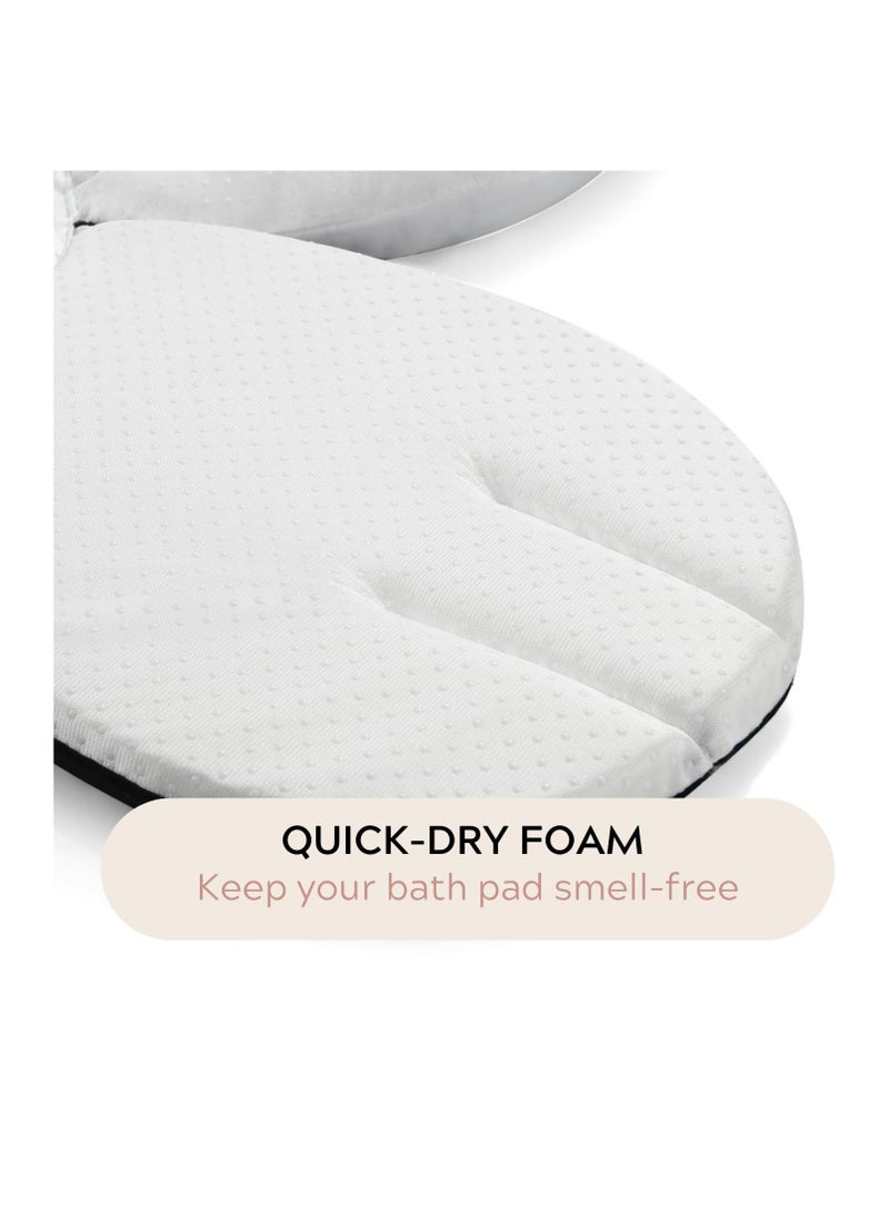 Excefore وسادة استحمام للأطفال في الحوض، وسادة باندا ناعمة لمقعد الاستحمام في الحوض، هدية أساسية للاستحمام للرضع حديثي الولادة، سوداء - Image 4