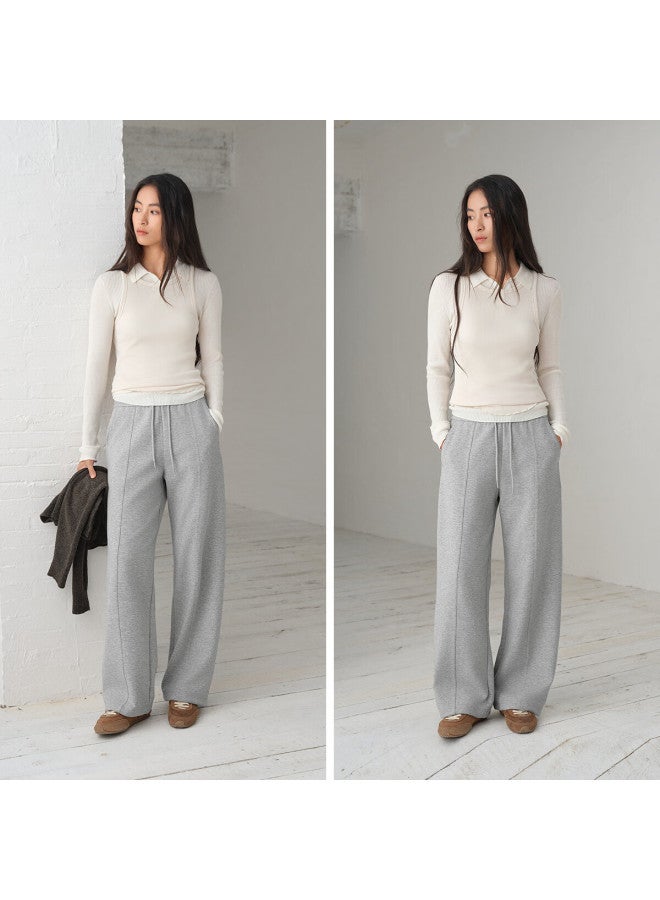 Semir Mall Same Style | Senrou Women's Casual Pants Spring Ruffle Drawstring Sweatpants  Wide Leg Pants 101126127006a - Image 2