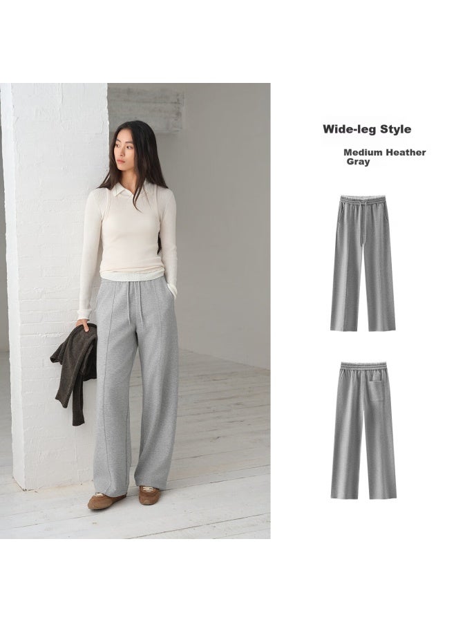Semir Mall Same Style | Senrou Women's Casual Pants Spring Ruffle Drawstring Sweatpants  Wide Leg Pants 101126127006a - Image 4