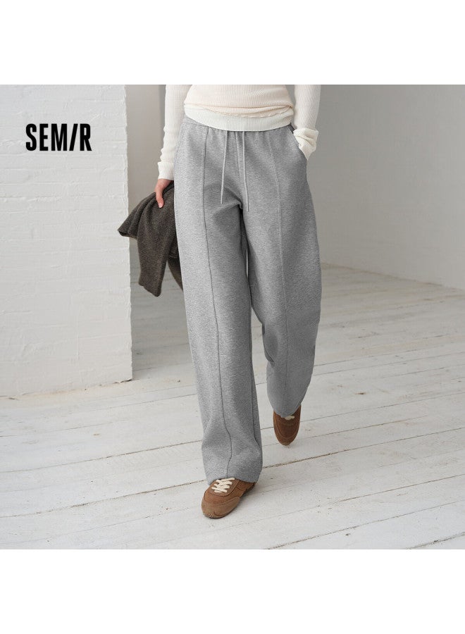 Semir Mall Same Style | Senrou Women's Casual Pants Spring Ruffle Drawstring Sweatpants  Wide Leg Pants 101126127006a - Image 1