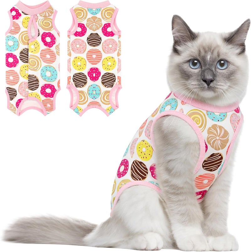 Coppthinktu Cat Recovery Suit Female Cats Onesie for Cats, Breathable Cat Surgery Suit for Surgical Abdominal Wounds Skin Diseases, Cute Kitten Spay Recovery Suit E-Collar Alternative Anti Licking - Image 1