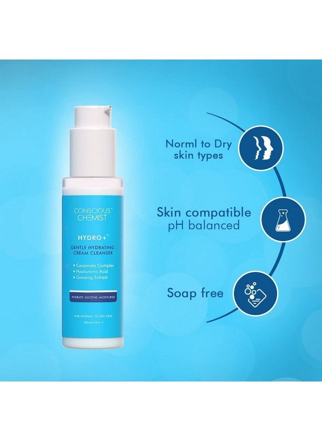 CONSCIOUS CHEMIST - Gentle Hydrating Face Wash For Dry Skin With Hyaluronic Acid And Ceramides; Treats Dull & Dehydrated Skin; Vegan & Cruelty Free; 100Ml - Image 1
