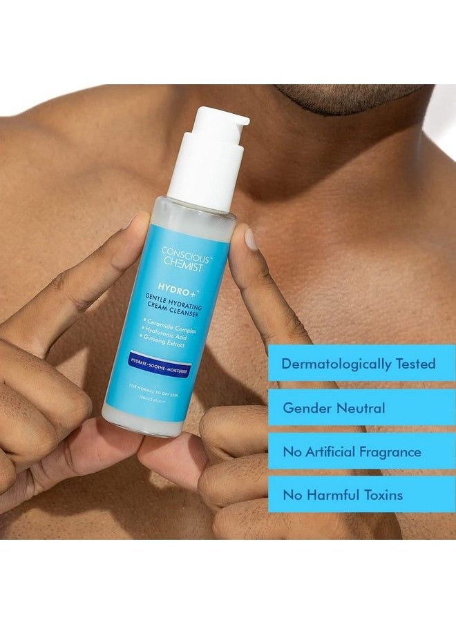 CONSCIOUS CHEMIST - Gentle Hydrating Face Wash For Dry Skin With Hyaluronic Acid And Ceramides; Treats Dull & Dehydrated Skin; Vegan & Cruelty Free; 100Ml - Image 1