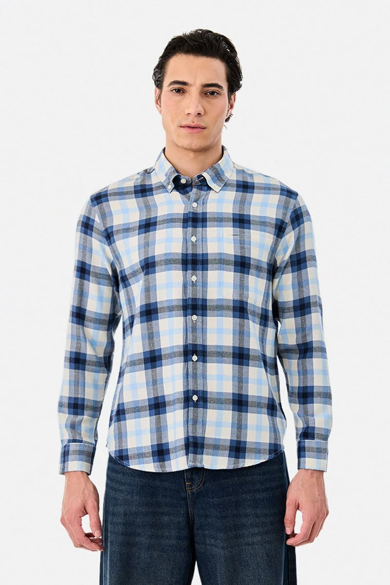 SNITCH Regular Fit Plaid Shirt
