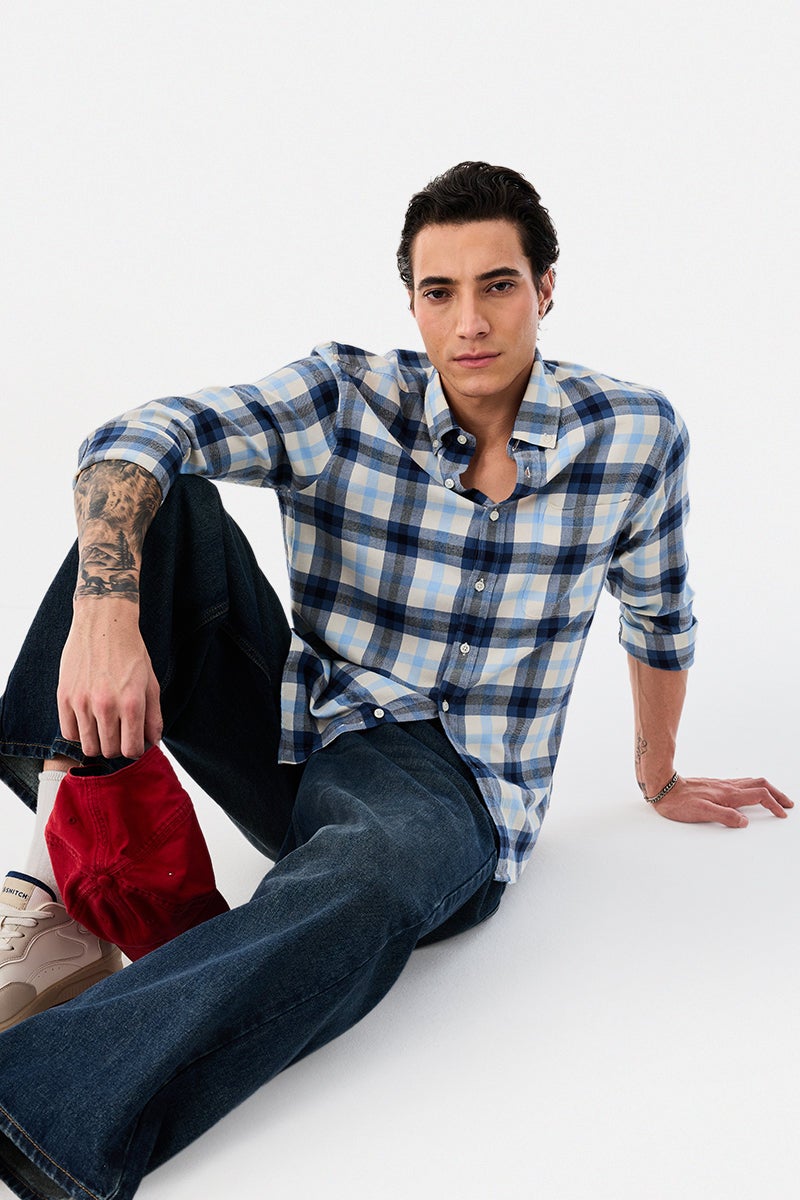 SNITCH Regular Fit Plaid Shirt - Image 1