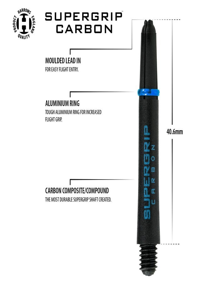 Harrows Darts 3 x Sets of Supergrip Carbon Dart Stems - 9 Dart Shafts in Total - Medium, Midi & Short (Aqua, Midi) - Image 3