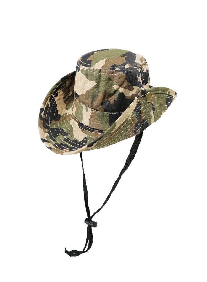 Pogah Kids Camouflage-Sun-Hat UV-Protection Camo-Boonie - with Chin-Strap Bucket Hat Outdoor Fishing for 5-14 Years Old (US, Age, 7 Years, 14 Years, Camo) - Image 1