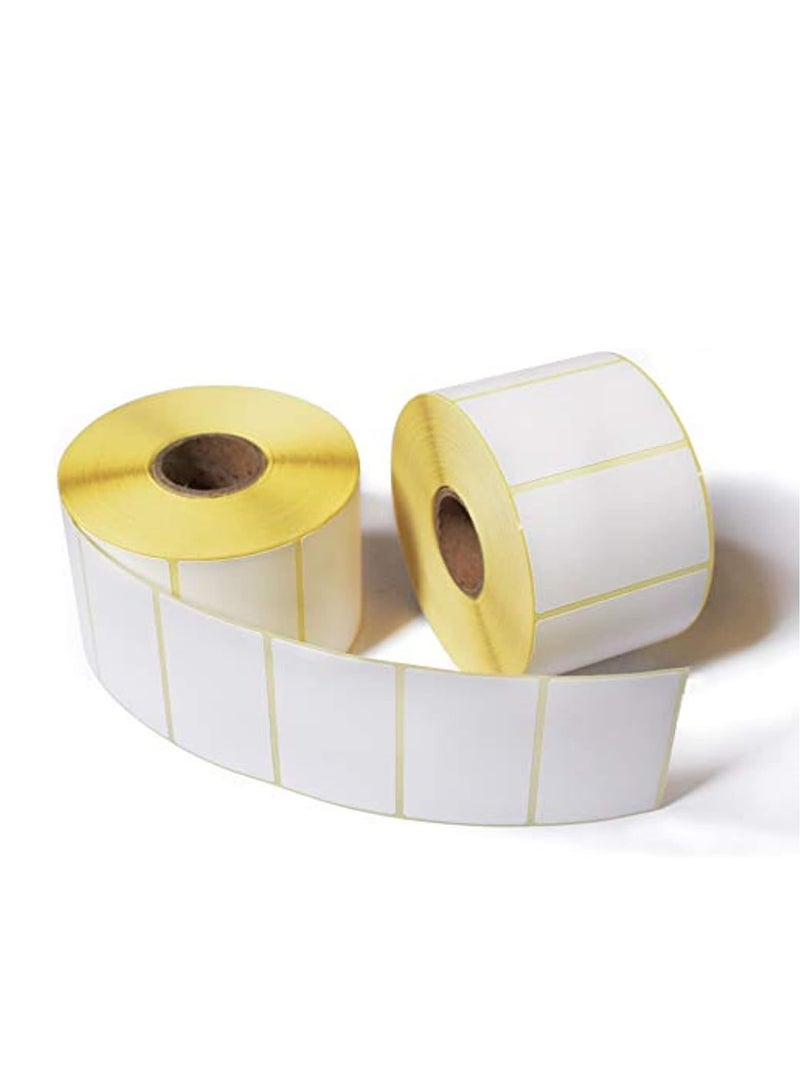 Terabyte 3 لفات - 50 مم × 25 مم ملصق باركود لاصق حراري مباشر 1000 ملصق لكل لفة لزبرة GC420d GC420t GK420d GK420t GX420d GX420t GX430t للبقالة، السوبرماركت، المتاجر، الصيدلية - Image 2