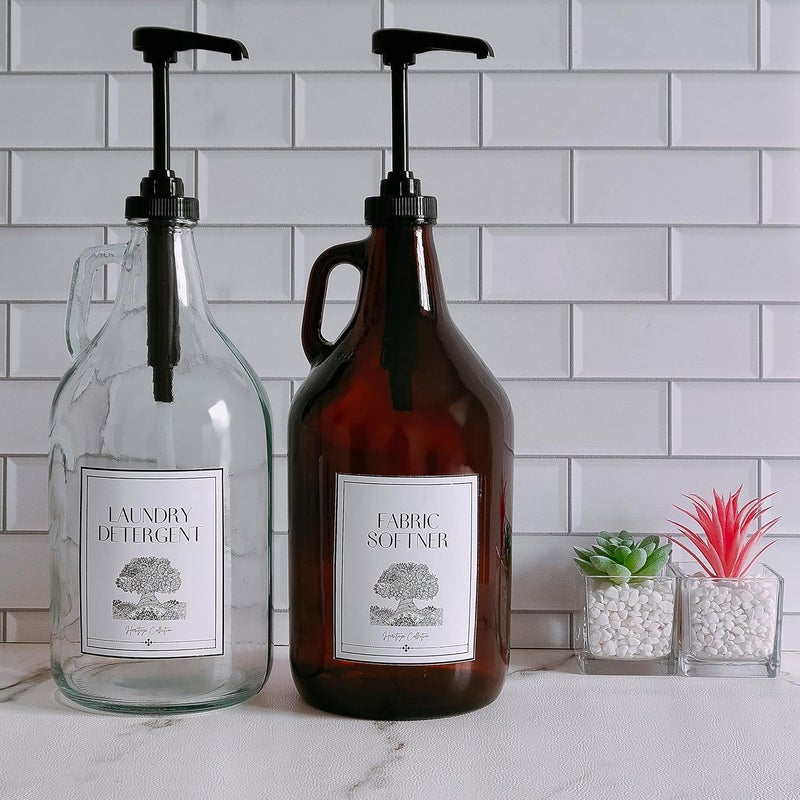 Ebun Pump for Gallon Jug & 5 Gallon Bucket, Leakproof Heavy Duty Pump Dispenser for Laundry Detergent, Shampoo, Soap, Oil, Snow Cone Syrup, Popcorn Butter, Commercial Household Industrial Use (2pc Black) - Image 3