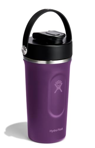 Hydro Flask Shaker Bottle Insulated Stainless Steel Gym Bottle for Pre Workout Protein 24 Oz Beachplum Purple - Image 3