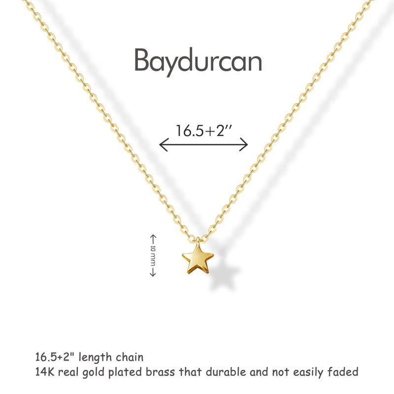 Baydurcan Gold Star Necklace Inspirational Gifts for Women Star Jewelry (Stars) - Image 2