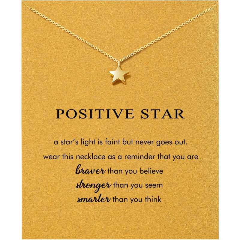 Baydurcan Gold Star Necklace Inspirational Gifts for Women Star Jewelry (Stars) - Image 1