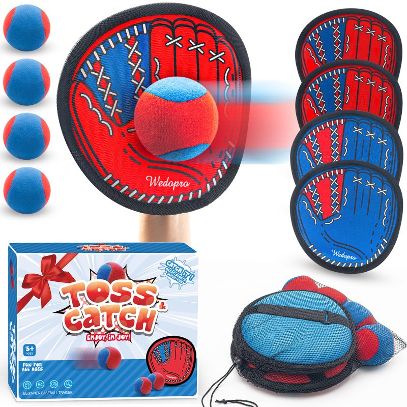 Wedopro Toss and Catch Ball Game Kids Toddler Baseball Glove Catch Ball Toys Outdoor Games for Family Toys for Beach Yard Pool Outside Birthday Easter Gift for Ages 3 4 5 6 7 812 Year Old Boys Girls - Image 2