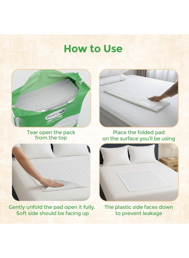 KareIn Classic Underpads For Adults, Large 60 x 90 cm, 20 Unit, Highly Absorbent, Anti-Bacterial, Rash Protection, Leak Proof, Protects Surfaces from Incontinence, Odor Control, Super Soft - Image 4