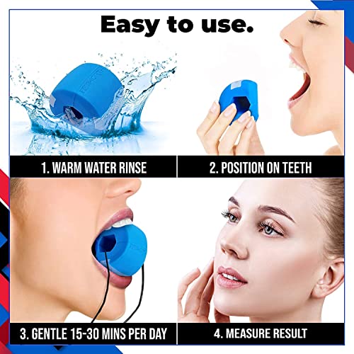 MINNESOTA Jawline Exerciser Tool – Premium Jawline Shaper for Men & Women, Effective Face and Neck Toning, Slim & Define Your Jawline, Reduces Stress & Cravings – Blue - Image 4